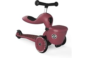 ‎SCOOT & RIDE Scoot & Ride Highwaykick 1 Lifestyle Wildcat – 2in1 Laufrad & Scooter für Kinder (1–5 Jahre), mit Stauraum, höhenverstellbar, Sicherheitspad, bis 50 kg, Design: Wildcat