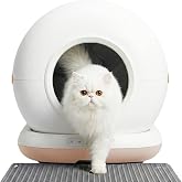Haustier CB001 Akıllı Otomatik Kedi Tuvaleti, APP ile Uzaktan Kontrol, 75lt Hazne, 7lt &Ccedil;&ouml;p haznesi, Ağırlık sens&ouml;rl&uuml; (BEJ)