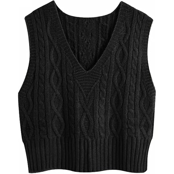 Tongmingyun Pullunder Mouwloze damestrui met V-hals, gebreid basic, effen tanktop, voor business, vrije tijd, sweater, wit, XL