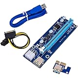 Multibao Version 009S Gold PCI-E 1x to 16x Powered USB 3.0 Extender Riser Adapter Card 6 PIN Power GPU Board 3 Led Bitcoin Li
