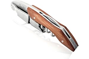 FLOW Barware Waiters Friend 3-in-1 Corkscrew Wine Bottle Opener with Foil Cutter | Professional Wine Opener & Cork Screw for Restaurant, Bar, Home | Sommelier Multi-Tool