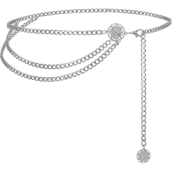 Cintura Vita Regolabile Oro Linkidea Cintura Per Catena Taglie Forti Da Donna, Catena In Vita Color Argento E Perle Sintetiche Bianche, Catena Per Il Corpo Extra Lunga, Catena Regolabile Da 47 A