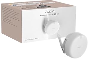Aqara Sensor de Presencia FP2+ Soporte, Sensor de Movimiento con Radar de Ondas milimétricas, detección de caídas y de Varias Personas, Compatible con HomeKit, Alexa, Google Home y Home Assistant