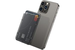 FRTMA Magnetischer Kartenhalter kompatibel mit iPhone 14 Pro Max/14 Pro/14 Plus/14, Mag Safe Wallet für iPhone 13 Pro Max/13 Pro/13/13 Mini/12/12 Pro/12 Pro Max/12 Mini, Schwarz
