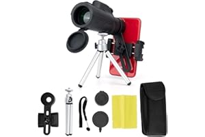Starscope Monocular Telescope G3 Smartphone Bundle - 10x42 Monoculars for Adults Bird Watching Bundle | Portable, Long Range Monocular with Spotting Scope Tripod, Carrying Pouch, Phone Mount, and More