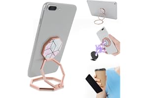GEEHUA - Anillo de soporte para teléfono móvil, rotación de 360 °, soporte de teléfono móvil ajustable para la mayoría de los smartphones (oro rosa)