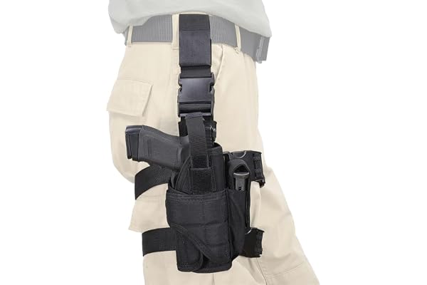 Goldmiky Holster de Pistolet,Ceinture Holster,Holster Épaule pour Transport Dissimulé,Ceinture Pistolet Élastique Réglable de Sécurité,pour Etui de Police, Chasse, Sport, Combat