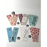 İngilizce Yazılı &Ccedil;ift Taraflı Kitap Ayracı Karışık Renkli Hediyelik Okul Kurs Birthday Karne Hediyesi 6 Adet 6 farklı Model