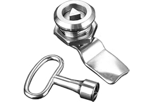 Litensh Caja de medidor eléctrico, pestillo de medidor de gas, cerradura de buzón con llave triangular, cerradura de leva roscada (18 mm, 1 unidades)