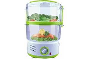 Hoomei HM-5925 Vaporiera elettrica 2 livelli Capacità 5 L litri 500 W Cottura a vapore