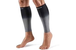 CAMBIVO Medias de Compresión Mujer Hombre, Degradado Pantorrilleras Compresion, Calcetines Compresion 20-30mmHg, Medias Compresion sin Pie, Mangas para Deporte, Running, Ciclismo, Vuelo, Varices