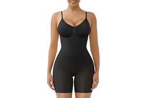 SHAPERX SAHPERX Body Reductor Mujer Invisible Shapewear Adelgazante y Pantalón Control de Abdomen Body Shaper Con Almohadillas Extraíbles