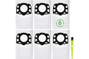YUKOVEP 5 sacchetti di ricambio,Compatibile con Aspirapolvere KWD1、KWD2、KWD3、WD2 Plus、WD3、SE 4001、SE 4002、WD 3.200-WD 3.800 M、2.863-314.0（5 Sacchetti Filtro +1 spazzole）