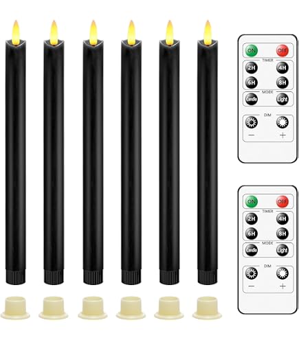 Bougies LED Sans Flamme - Set De 6 - Clignotantes - Piles AAA - Pour Décoration Table, Mariage, Noël - Blanc