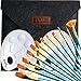 Produktbild Ownuzz 12 Artist Paint Brush, 3 Mixing Palette, One Entry Pack Premium Nylon Brush for Watercolor, Acrylic and Oil Painting Etc Ideal Brush Set for Beginners, Kids, Artists and Painting Lovers