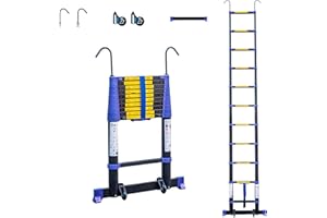 HOSTRÖM Scala telescopica 3,2m TELESCOVA10+, Alluminio, Pieghevole, Estensibile, Multi-funzione, Altezza di lavoro max 4,1m, Ganci Rimovibili, Garanzia 5 anni