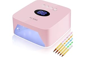 Lampe à Ongles Rechargeable, AZ GOGO Lampe LED UV Sans Fil pour Gel à Ongles, Lampe UV Sèche Ongles Professionnel Automatique, 30/60/99s, Écran Tactile LCD, Détachable, pour tous les Gels