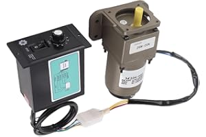 GAROSA Motor de Engranaje Asíncrono Monofásico 220V 6W con Reductor de Velocidad Ajustable Reversible 20K para Aplicaciones Industriales