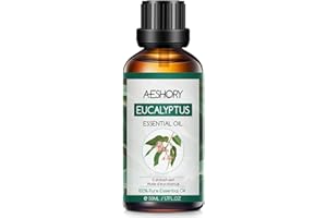 Aeshory Olejki Eteryczne Z Eukaliptusa 50ml, Czysty Naturalny Olejek Eteryczny Z Eukaliptusa Do Dyfuzorów Do Domu, Aromaterapii, Relaksu, Inhalacji, Odświeżania Powietrza