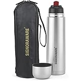 SignoraWare Bullet Stainless Steel Vaccum Insulated ISI Certified Cola Bottle with Protective Cover | Airtight & Leakproof | Hot & Cold for Hours | Du