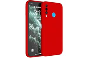 Topme Funda para Huawei P30 Lite 6.15" Inches Carcasa Caja Case Estuche, Funda Protectora de Piel de Silicona TPU - Rojo Chino