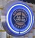 Produktbild NEONUHR - NEON CLOCK - AGED LAND ROVER AUTHORIZED SERVICE SIGN WANDUHR BELEUCHTET MIT BLAUEN NEON RING- ERHÄLTLICH AUCH MIT NEON FARBE GRÜN!