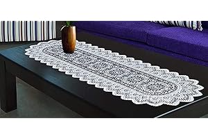 MforStyle Table Runner Lace White or Brown or Antique Gold (A - White)