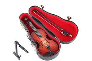 Generic Tiny Playable Violin: Worlds Smallest Miniature Violin Figurine, Realistic Design, Decorative Accessory, Unique Gag Gift Craftsmanship