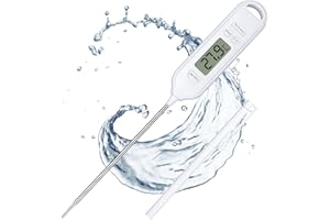 SKAAISONT Termometro Cucina, Digitale Termometro da Cucina, Lettura Istantanea, Display LCD Termometri per Alimenti, con Sonda Lunga 13.5 cm, per Cottura, Carne, Latte, Olio per Friggere, Alimenti, Barbecue