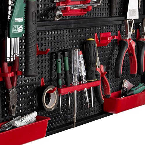 Werkzeugwand Halter rot Werkstatthalter Werkstattwand Werkzeuge aufhängen Modul - 5
