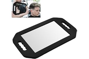 Fuhesgu Espejo Mano Barbería Espejo Barberia Grande 41 cm x 25 cm Espejo de Barberia Profesional Espejo de Mano con Marco de Espuma - Imagen Clara y Sin Distorsiones para Peluqueros, Maquilladores