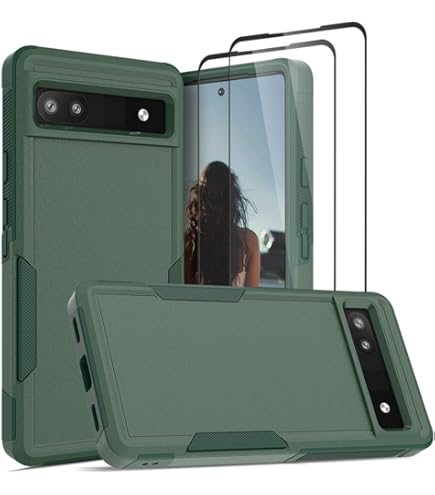 TECHGEAR Tough Case For Pixel 6a 5G [Fusion Armour] Premium Hybrid Tough Rugged Protective Bumper Case Heavy Duty Protection With Clear Back Designed For Google Pixel 6a - Black
