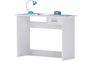 Demeyere Escritorio Mesa de Estudio Juvenil 100 cm. Blanco. para Ordenador, habitación Infantil.