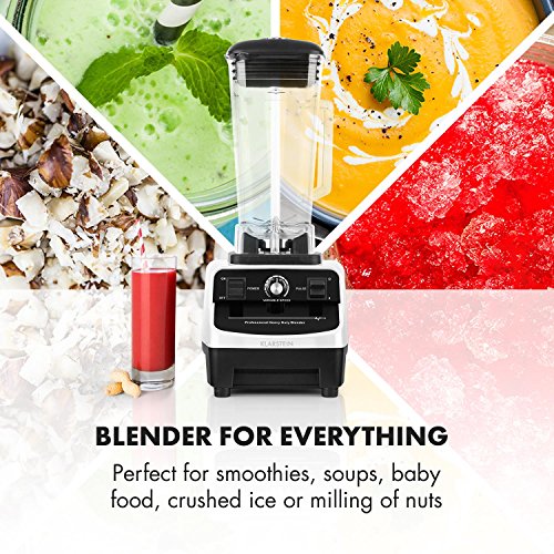 Klarstein • Herakles-3G • Standmixer • Power-Blender • Hochleistungsmixer • Smoothie Maker • 1500 Watt • BPA-frei • 40.000 Umdrehungen pro Minute • 2 Liter Fassungsvermögen • Puls-Funktion • 6 Edelstahlklingen • Zerkleinerer • Icecrusher • weiß - 5