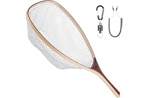 SF Guadino per pesca a mosca, in gomma morbida, rete per pesca alla trota, rete da pesca e rilascio