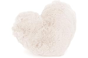 ‎HEIMTEXLAND heimtexland Fell Dekokissen Plüsch Herz Kuschelkissen XL Flanell Kissen 30x40 Herzkissen Geschenk Typ901 Creme