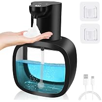 Distributore automatico di sapone, distributore elettrico di sapone in schiuma da parete da 420 ml con ricarica USB, impermeabile IPX5, adatto per cuc | Leroy Merlin