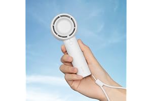 JISULIFE Mini Ventilatore Portatile - Design Sicuro Senza Pale, Potente Ventilatore Turbo Portatile con 5 Velocità, Tempo di Raffreddamento Massimo di 16 Ore, Piccola Tasca per Viaggi/Lash