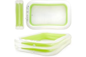 SUNMER Large Inflatable Family Paddling Pool - For Kids and Adults - Easy to Inflate and Deflate – 262cm x 175cm x 50cm - For Garden Parties, Indoor Ball Pit - 103 Inches, 459L Capacity