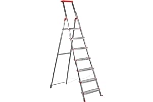 Escalera Aluminio Rolser BRICO 220 7 Peldaños Anchos. Certificada según Norma Europea EN-131 para Uso doméstico y Profesional.