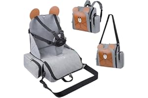 Baby First Alzasedia Bambini da Viaggio 4in1, Borsa Passeggino Termica Con Fasciatoio Materassino Portatile Neonati – Zaino Mamma Multifunzione, Seggiolone Pappa Portatile, Tessuto Waterproof