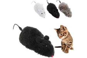 SimpleLife Clockwork Mouse Toy,Wind-up Mouse Rat Moving Funny Toy Cat Dog Pet Prank Toy Gift,Random Color