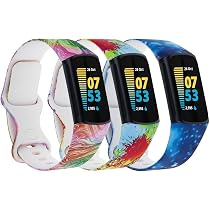 SOiiKE Cinturino per orologio compatibile con Fitbit Charge 6/Fitbit Charge 5, cinturino in nylon sportivo di ricambio regolabile e traspirante, per donne e uomini