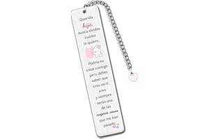 HZBLAZ Marcadores De Libros Hija Regalos Graduación Recuerdo Inspirador Aliento Cumpleaños Universitario Regalo Navidad Accesorio Adolescentes Distancia Acompaña Regreso Escuela Mejores Deseos De Papá Mamá