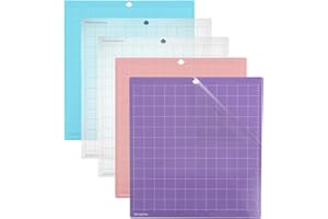 APACALI 5 Stück Schneidematte für Silhouette Cameo Plotter 4/3/2/1, 12x12 Ersatz Schneidematte Standardgrip, Lightgrip, Stronggrip FrabricGrip Klebstoff klebrig Matte für Silhouette Cameo Viny Craft