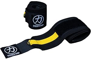 Strength Shop Thor Wrist Wraps - Yellow/Black - IPF APPROVED