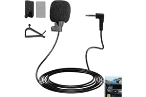 DONOONIS Micro Cravate Filaire, Micro Autoradio Voiture avec JVC Kenwood Sony Alpine pour Unité Principale de Véhicule de Voiture Bluetooth Activé Radio Stéréo GPS DVD, Plug and Play