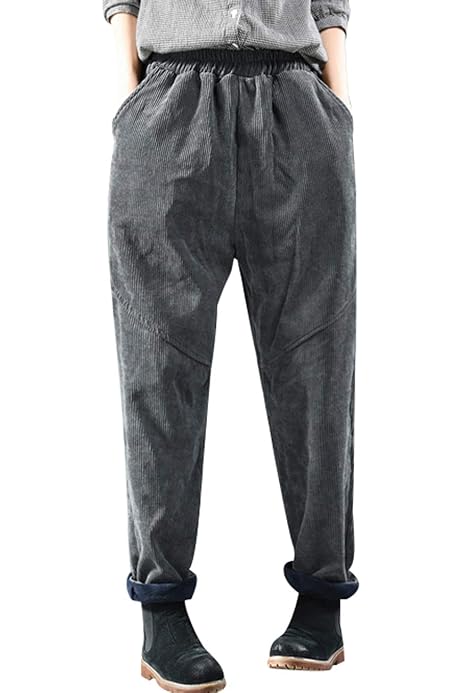 Youlee Pantalon Sarouel Femme Taille Élastique En Coton Doux – Confort Absolu Et Style Décontracté