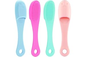 RUOJLING 4 Piezas Cepillo de Dientes perro,Cepillo Dientes perro,Cepillo Dientes perro Pequeño,Cepillo Dientes gato,Cepillo de Dientes para Dedos,Silicona,para el Cuidado Dental,Antiplaca