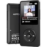 AGPTEK 64GB MP3 Player Bluetooth 5.3 Screen 1.8" Sports Laptop | 70 H playback, MP3 for children with speakers and FM radio,